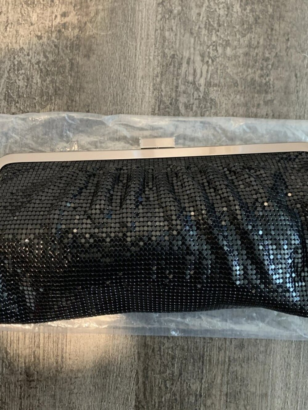 Jennifer Lopez Black Mesh Evening Clutch